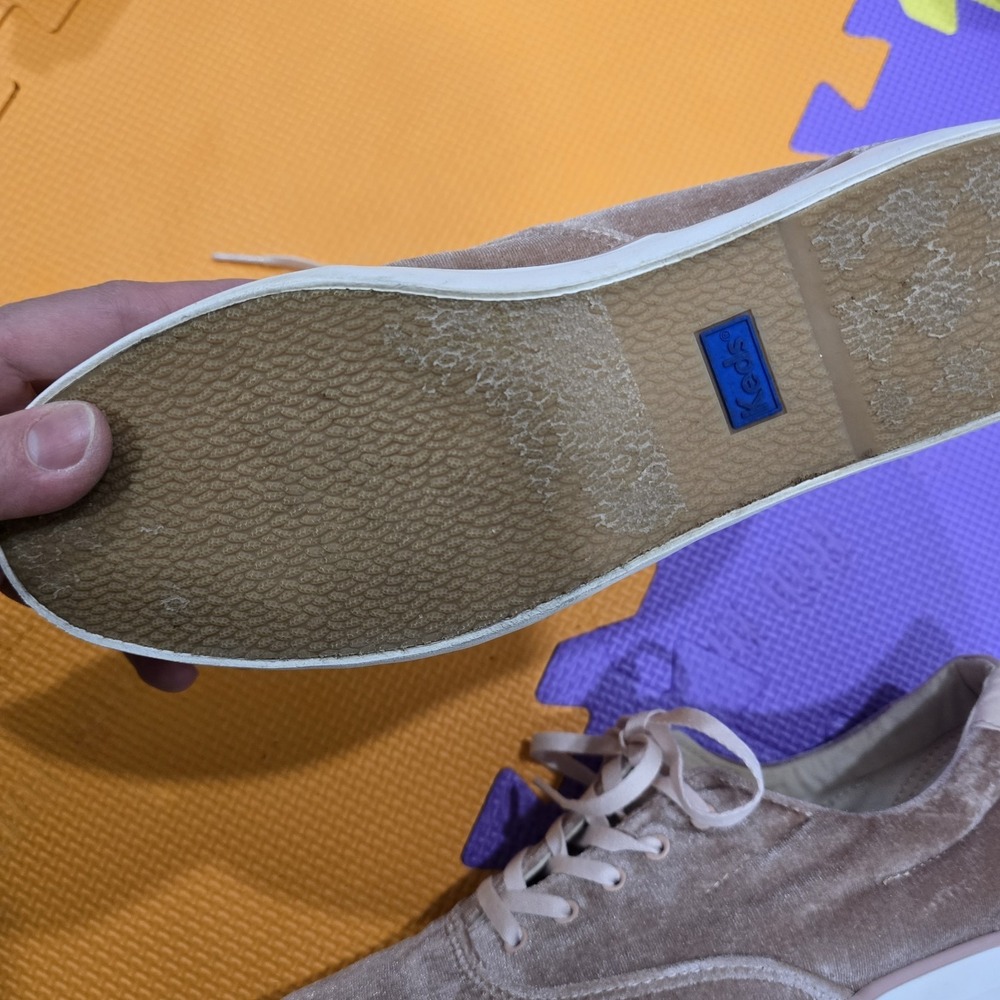Keds Triple Kick Platform Sneakers Women's 8.5 Mauve Pink Velvet WF59995 - Picture 5 of 11